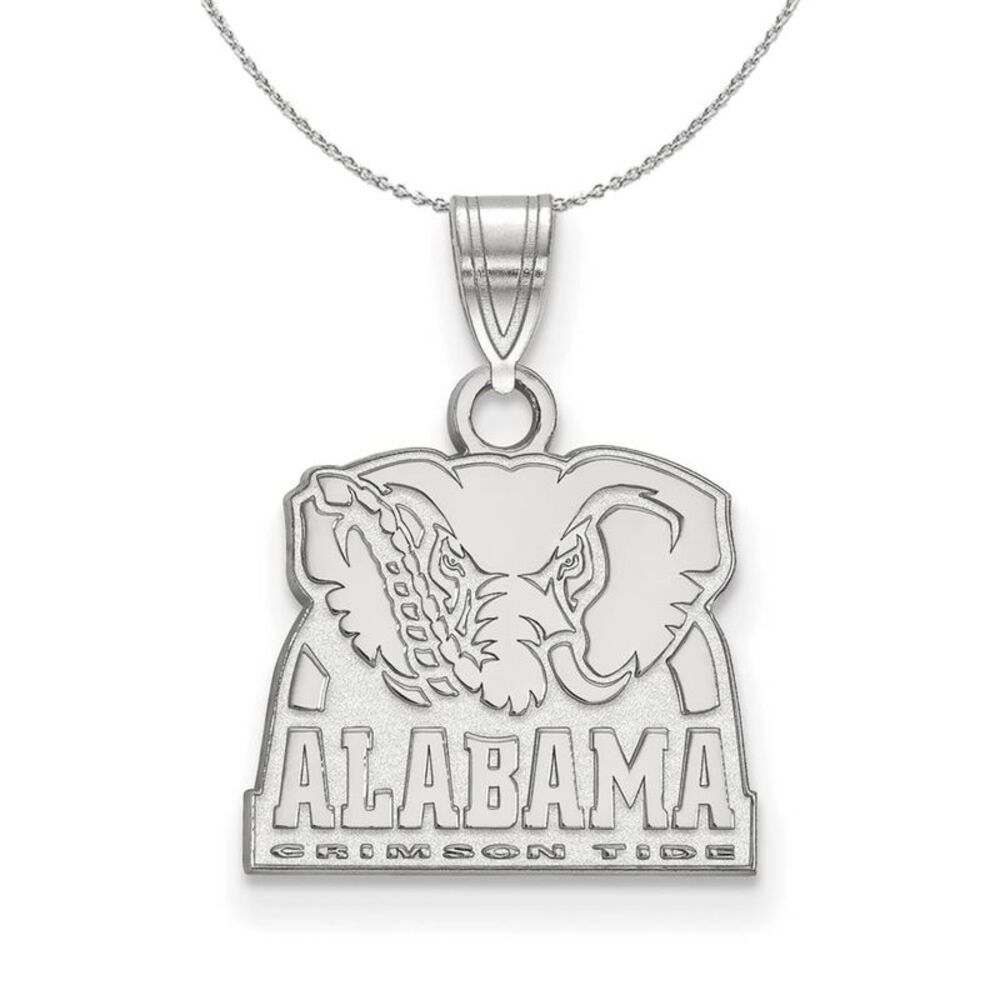 Sterling Silver U of Alabama Small Pendant Necklace - 24 Inch